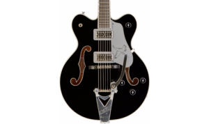 Gretsch Guitars G6139T-CBDCSL Silver Falcon Center Block Double Cutaway w/ Bigsby Tremolo Black W/ Silver SparklBinding