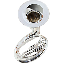 Yamaha YSH-411SWC Series Brass BBb Silver Sousaphone with Hard Case Standard