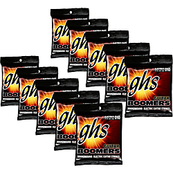 GHS Boomers Light Roundwound Electric Guitar Strings (10-Pack) Standard