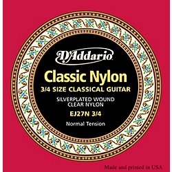 D'Addario EJ27 Nylon Classical Guitar Strings - 3/4 Size Standard