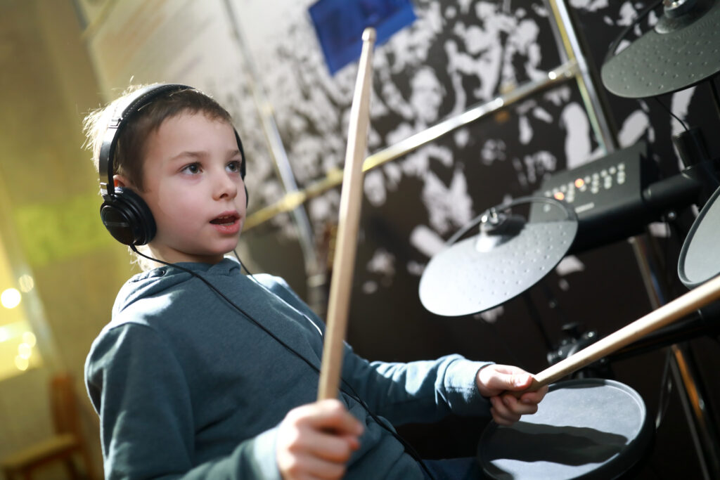 Music students practicing