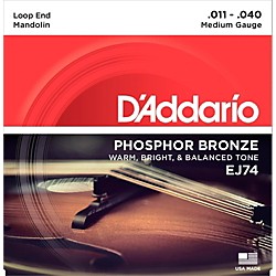 D'Addario EJ74 Phosphor Bronze Medium Mandolin Strings (11-40) Standard