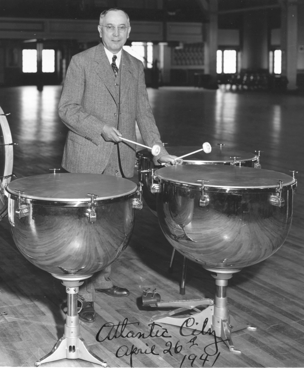 As with all Ludwig-Musser products, Ludwig’s timpani offer functional innovations while maintaining the vision of William F. Ludwig, seen here in 1941. Image courtesy of Conn Selmer. 